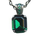 Mariana Necklace Pendant Fab Emerald Austrian Crystals My Treasures Coll. - Image 3