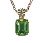 Necklace Pendant By Mariana Woman Lucious Peridot Swarovski Crystals - Image 3