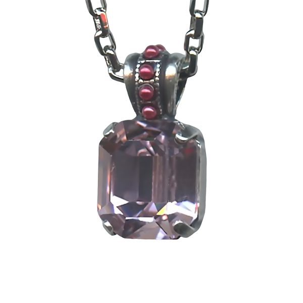 Mariana Necklace Pendant Lovely Lt Rose & Pink Pearl Austrian Crystals Antigua Caribbean Life Coll.