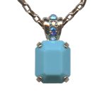 Mariana Necklace Pendant Simply Elegant Turq & AB Austrian Crystals Bliss Nirvana Coll. - Image 3