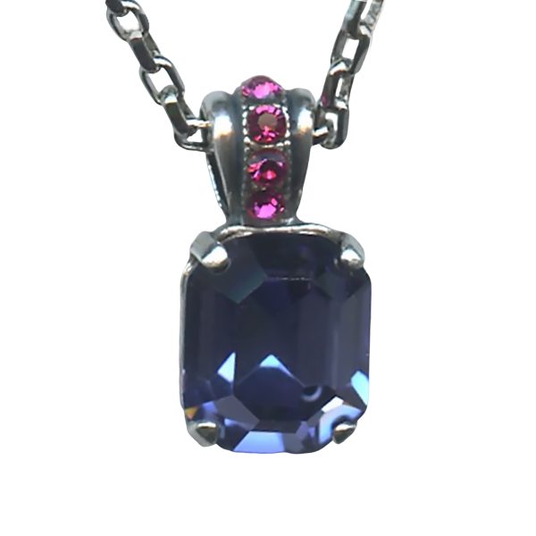 Mariana Necklace Pendant Alluring Tanzanite & Fuchsia Austrian Crystals Cuba Caribbean Life Coll.