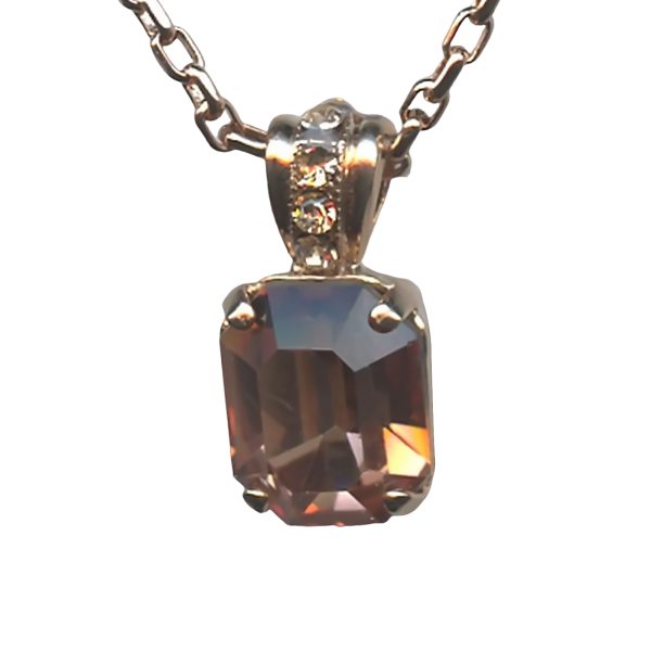 Mariana Necklace Pendant Adorable Apricot Austrian Crystals My Treasures Coll.