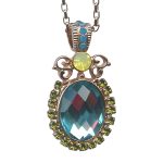 Necklace Pendant By Mariana Songbook Coll. Elegant Turquoise and Caribbean Blue Swarovski Crystals - Image 2
