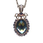 Mariana Necklace Pendant Fashionable Lt Sapphire, Lt Amethyst, & Rose Opal Austrian Crystals Songbook Coll. - Image 2