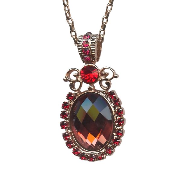 Mariana Necklace Pendant Stunning Siam & Burgundy Austrian Crystals Songbook Coll.