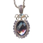 Necklace Pendant By Mariana Alluring Lavender and Opal Swarovski Crystals - Image 3