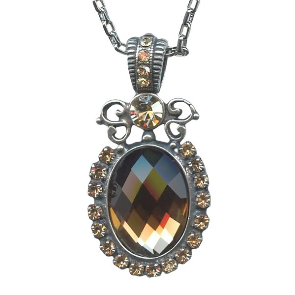 Mariana Necklace Pendant Charming Golden Shadow Austrian Crystals My Treasures Coll.