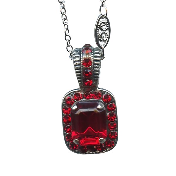 Mariana Necklace Pendant Gorgeous Siam Austrian Crystals Cocktail Hour Coll.