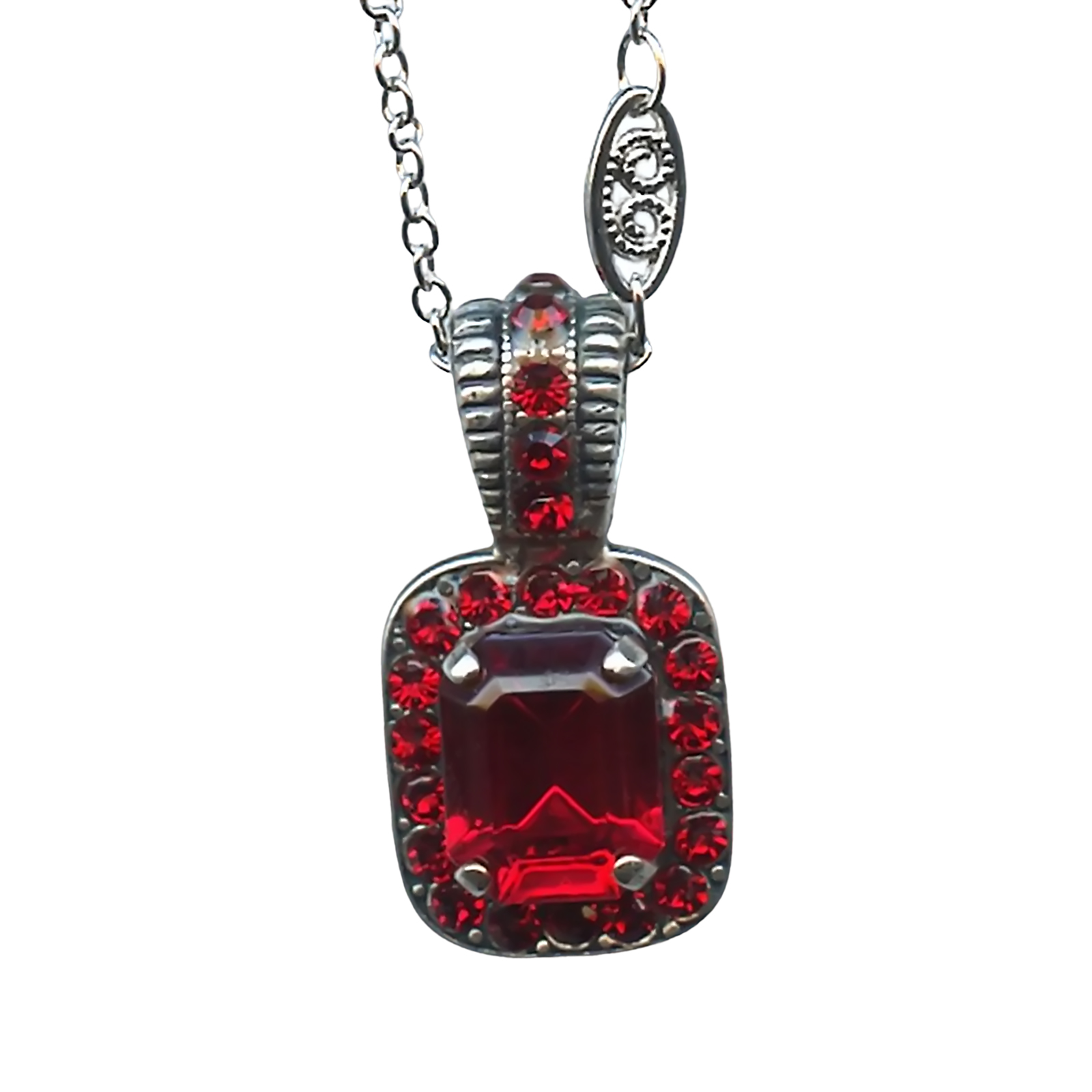 N-5040-3-208208-SP (1) Mariana Necklace Pendant Gorgeous Siam Austrian Crystals Cocktail Hour Coll. - Image 1