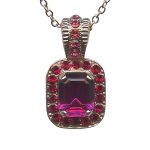 Mariana Necklace Pendant Elegant Red & Fuchsia Austrian Crystals Firefly Natures Coll. - Image 2