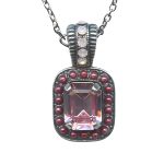 Mariana Necklace Pendant Lovely Lt Rose, Pink Coral & Rose Opal Austrian Crystals Caribbean Life Coll. - Image 3