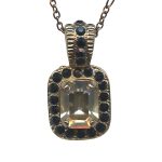Mariana Necklace Pendant Alluring Jet Black & Golden Shadow Austrian Crystals My Treasures Coll. - Image 3