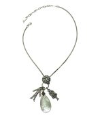 Mariana Necklace Pendant Finely Detailed Clear, White Opal, & AB Austrian Crystals Sweet Summer Coll. - Image 2