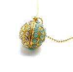 Mariana Necklace Pendant Adorable Clear & Pacific Opal Austrian Crystals Summer Palace Silk Road Coll. - Image 2