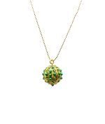 Mariana Necklace Pendant Charming Peridot & Green Turq Austrian Crystals Oasis Silk Road Coll.