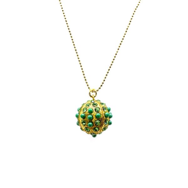 Mariana Necklace Pendant Charming Peridot & Green Turq Austrian Crystals Oasis Silk Road Coll.