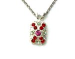 Necklace Pendant By Mariana Take My Breath Away Coll. Elegant Fuchsia and Siam Swarovski Crystals