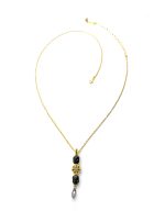 Mariana Necklace Pendant Multi Tier Jet, Lt Smoked Topaz, & Silver Night Austrian Crystals My Treasures Coll. - Image 2