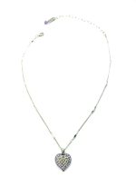 Necklace Pendant By Mariana Heart Shaped Violet and Jonquil Swarovski Crystals - Image 2