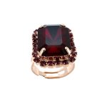 Ring By Mariana Faith Inspiration Coll. Stunning Burgundy Swarovski Crystals - Image 3
