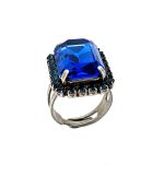 Ring By Mariana Woman Exquisite Sapphire and Montana Blue Swarovski Crystals - Image 3