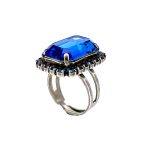 Ring By Mariana Woman Exquisite Sapphire and Montana Blue Swarovski Crystals - Image 2