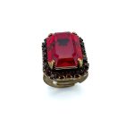 Mariana Ring Beautiful Siam & Smoked Topaz Austrian Crystals Primrose Cocktail Hour Coll. - Image 3