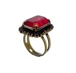 Mariana Ring Beautiful Siam & Smoked Topaz Austrian Crystals Primrose Cocktail Hour Coll. - Image 2