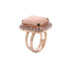 Ring By Mariana My Treasures Coll. Lovely Alabaster and Opal Swarovski Crystals