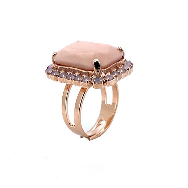 Ring By Mariana My Treasures Coll. Lovely Alabaster and Opal Swarovski Crystals