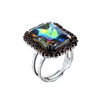 Ring By Mariana Woman Shimmering Vitrail Medium and Amber Swarovski Crystals - Image 4