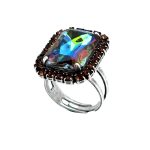 Ring By Mariana Woman Shimmering Vitrail Medium and Amber Swarovski Crystals - Image 2