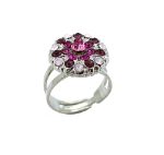 Mariana Ring Adorable Rose, Fuchsia, Lt Rose, Amethyst, & Rose Water Opal Austrian Crystals Take My Breath Away Coll. - Image 2