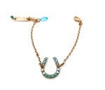Bracelet By Mariana Nirvana Coll. Horseshoe Turquoise, Aquamarine and AB Swarovski Crystals - Image 2