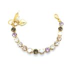 Mariana Bracelet Lovely Sun & Ice SO & White Shell Mineral, Clear, Blk Dia, & Opal Austrian Crystals Ice Queen Once Upon a Mariana Coll. Yellow Gold - Image 3