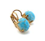 Earrings By Mariana Woman Charming Turquoise Swarovski Crystals - English Gold - Image 2