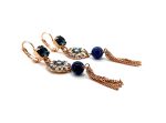 Earrings By Mariana Songbook Coll. Lapis Lazuli Mineral, Montana Blue, Clear and AB Swarovski Crystals - Image 3
