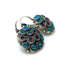 Earrings By Mariana Woman Amethyst and Tanzanite Swarovski Crystals Silver Plated - Image 2