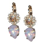 Mariana Earrings Lovely Pink Opal, White Opal, & Lt Peach Austrian Crystals Afternoon Delight Songbook Coll. - Image 2
