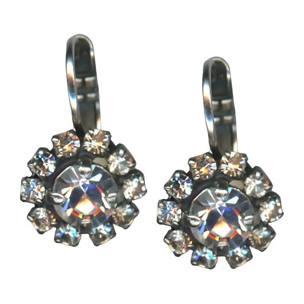 Mariana Earrings Floral Clear Austrian Crystals My Treasures Coll.