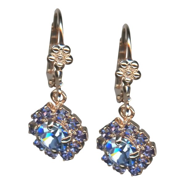 Mariana Earrings Charming Lt Sapphire & Tanzanite Austrian Crystals Songbook Coll.