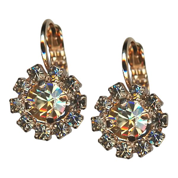 Mariana Earrings Classy Golden Shadow & Black Diamond Austrian Crystals Moonlight & Magnolias Winter 2021 Coll.