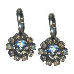 Mariana Earrings Alluring Greige & Black Diamond Austrian Crystals  Martini Cocktail Hour Coll.