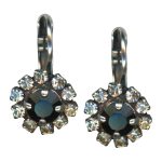 Earrings By Mariana Cocktail Hour Coll. Elegant Jet Black and Clear Swarovski Crystals - Image 2