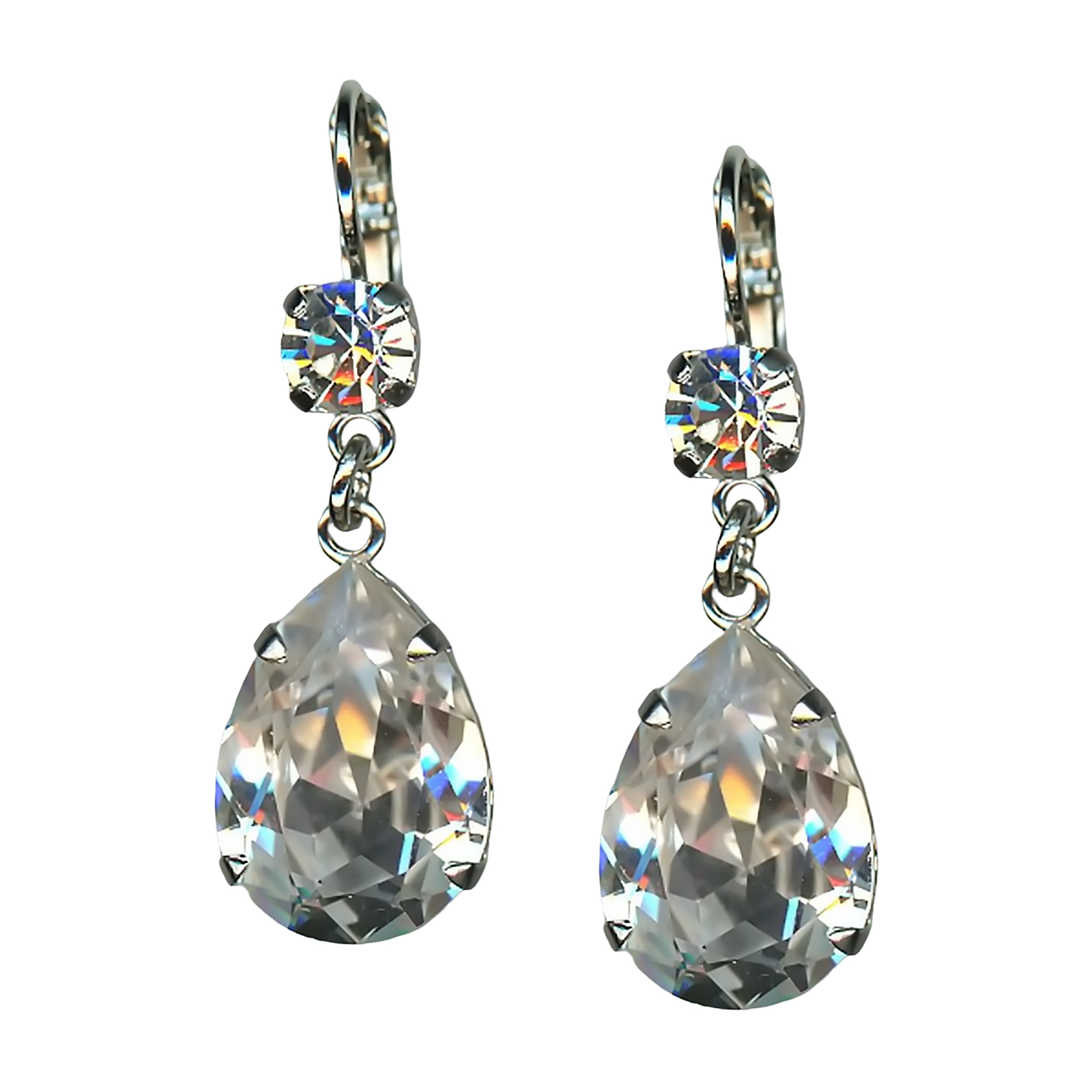 E-1032-31-001001-RO6 (1) Mariana Earrings Simply Elegant Clear Austrian Crystals My Treasures Coll. - Image 1