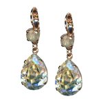 Mariana Earrings Shimmering Moonlight & Sand Opal Austrian Crystals Peace Joy Of Life Coll. - Image 2