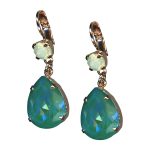 Mariana Earrings Gorgeous Laguna Delite & Pacific Opal Austrian Crystals Serenity Joy Of Life Coll.