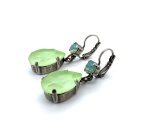 Earrings By Mariana My Treasures Coll. Beautiful Mint Green & Pacific Opal Austrian Crystals - Image 2