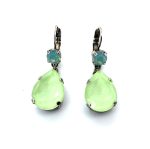 Earrings By Mariana My Treasures Coll. Beautiful Mint Green & Pacific Opal Austrian Crystals