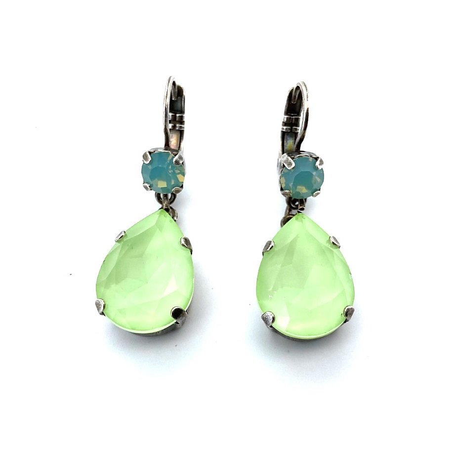 E-1032-31-390397-SP6 (3) Earrings By Mariana My Treasures Coll. Beautiful Mint Green & Pacific Opal Austrian Crystals - Image 1